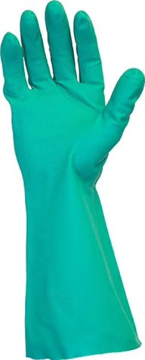 11mil Green Flock Unlined Nitril Gloves (12/pk)