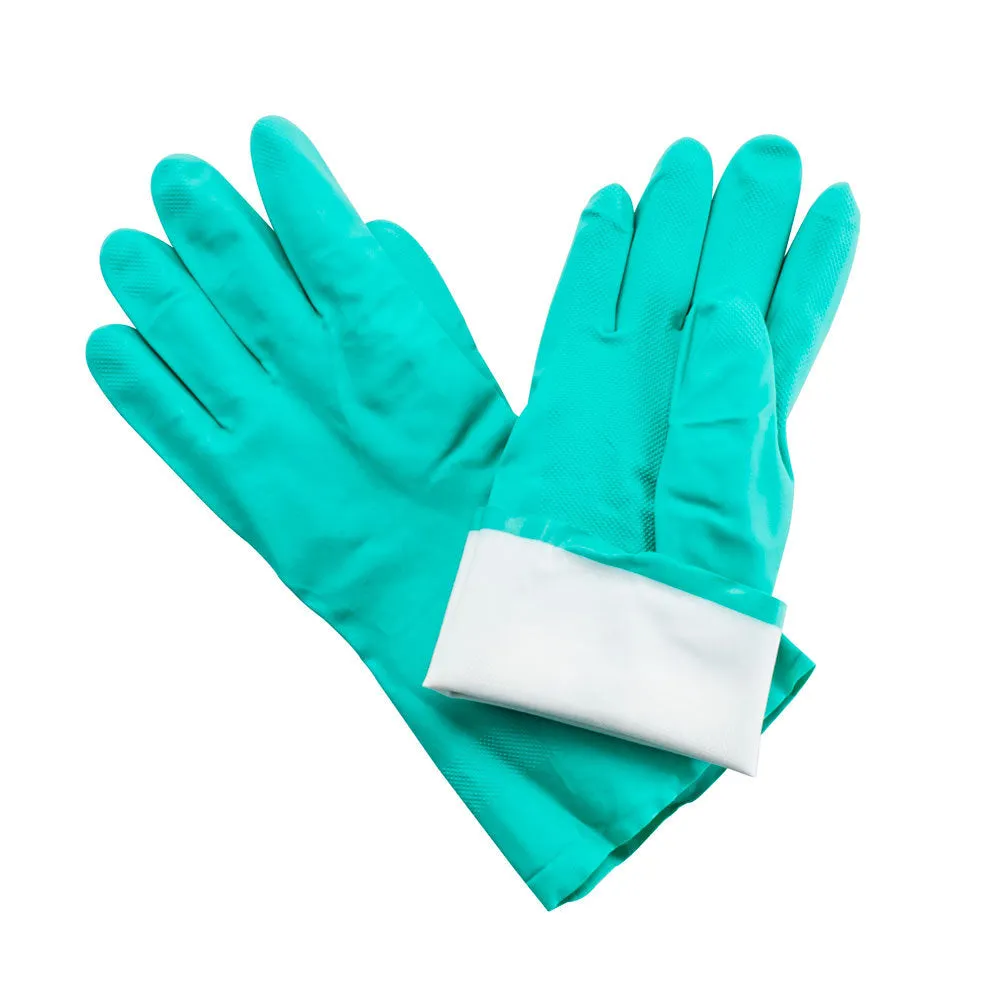 15mil Green Flock Lined Nitril Gloves (12/pk)