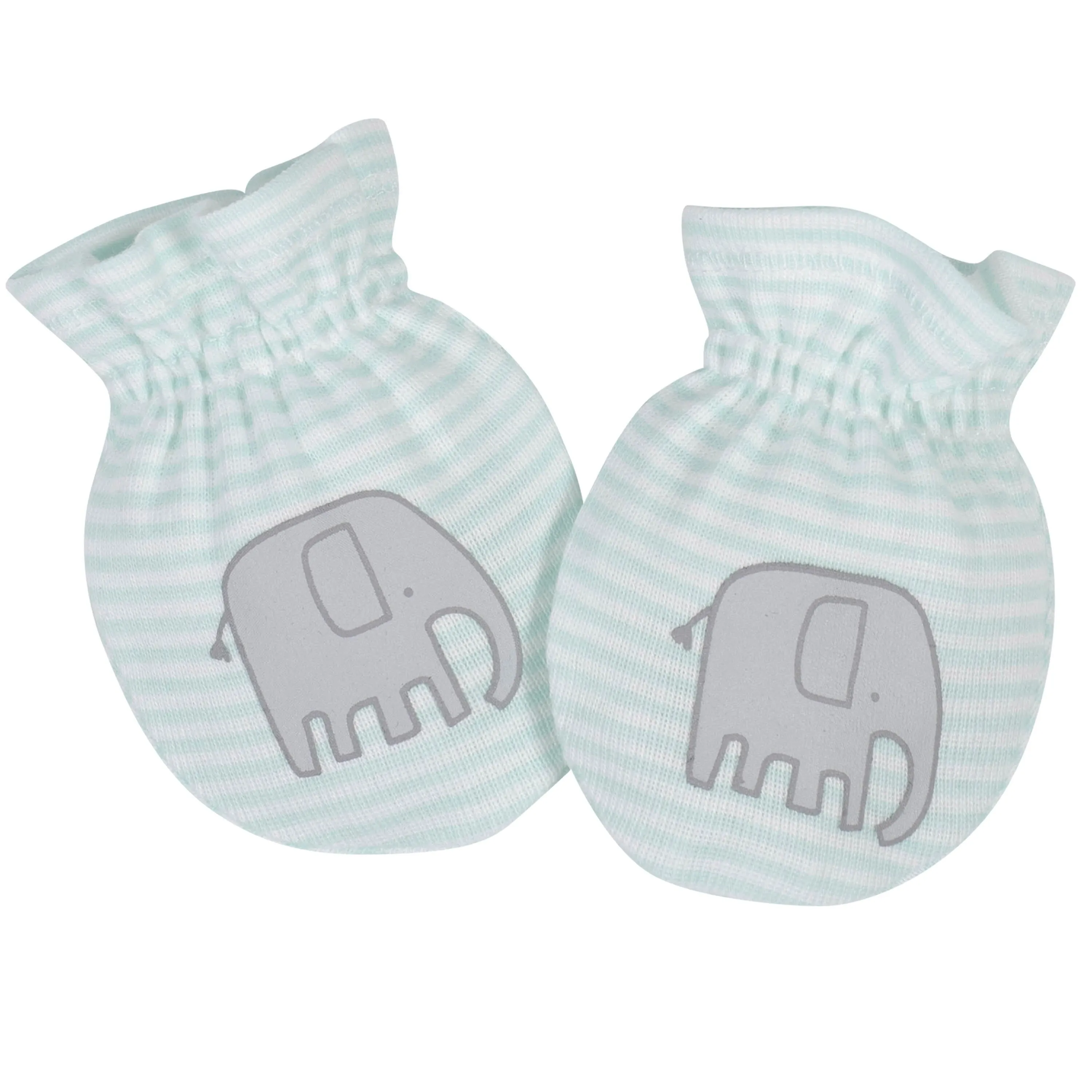 2-Pack Baby Neutral Elephant Mittens