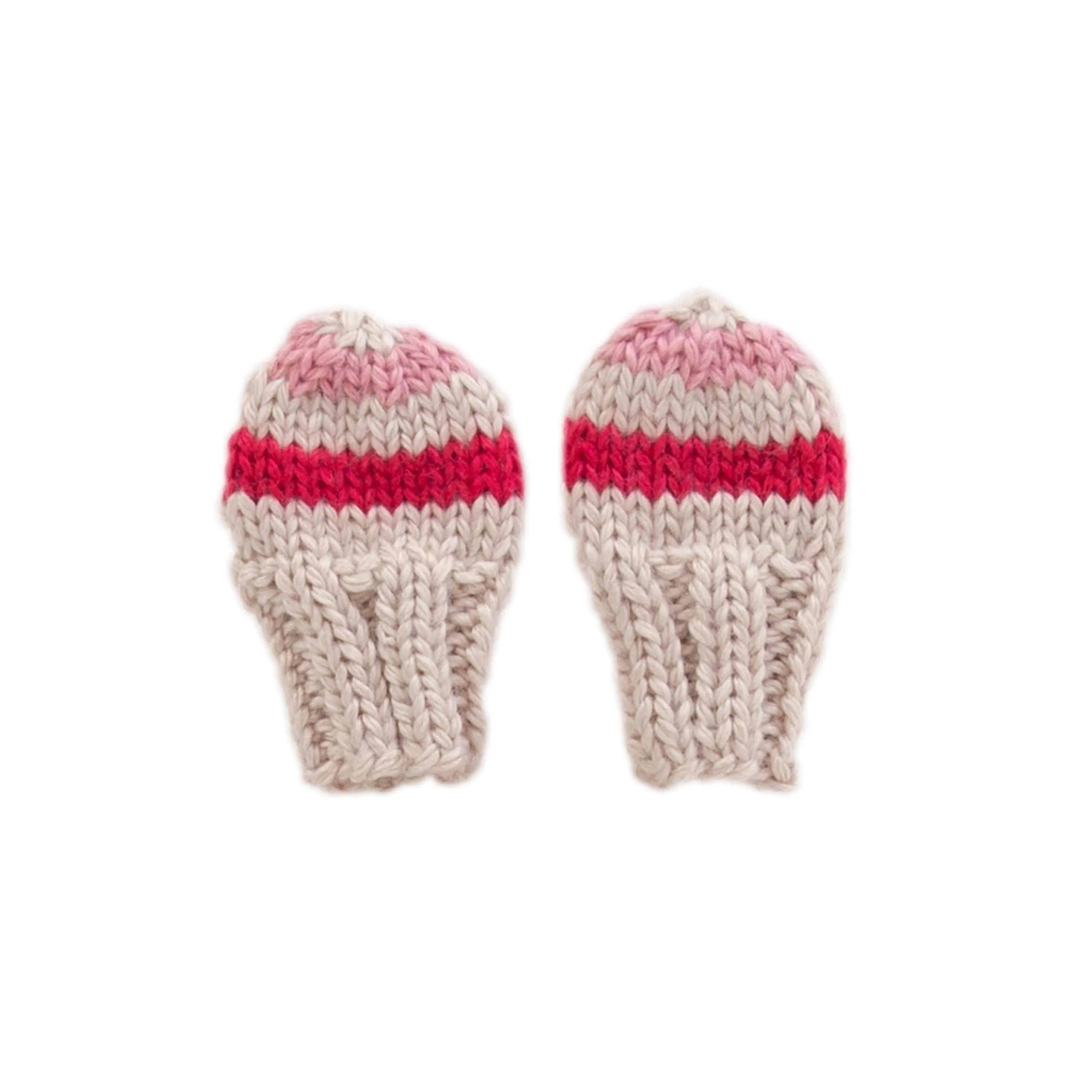 Acorn Checks Mittens - Pink