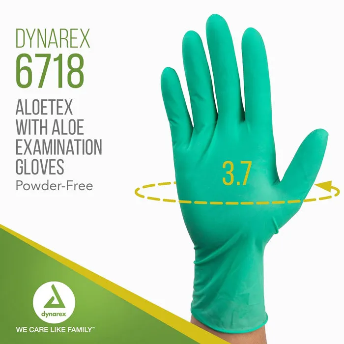 AloeTex Latex Gloves with Aloe Vera, Powder Free 100/Box