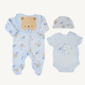 Baby Boy Blue Clothing Set - Little Bear Gift Set