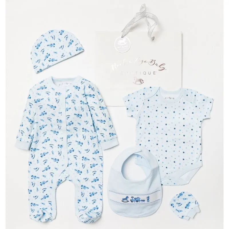 Baby Boy Clothing Blue 'Toys' Gift Set