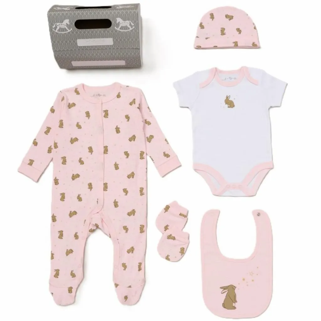 Baby Girl 'Bunny and Star' Clothing Set