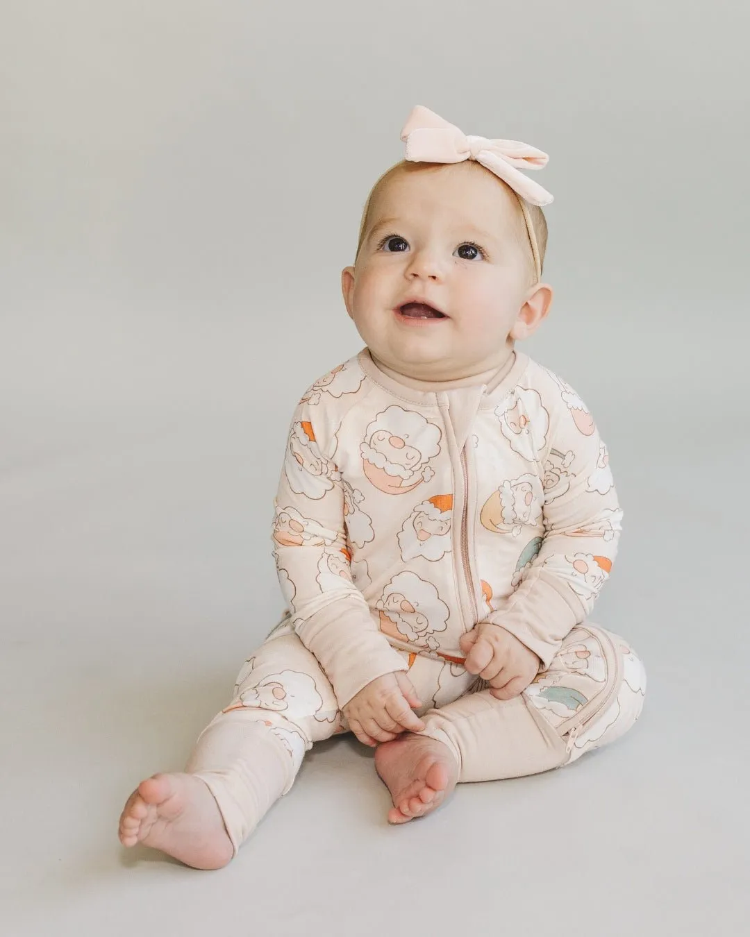 Bamboo Zip Romper | Cute Santa