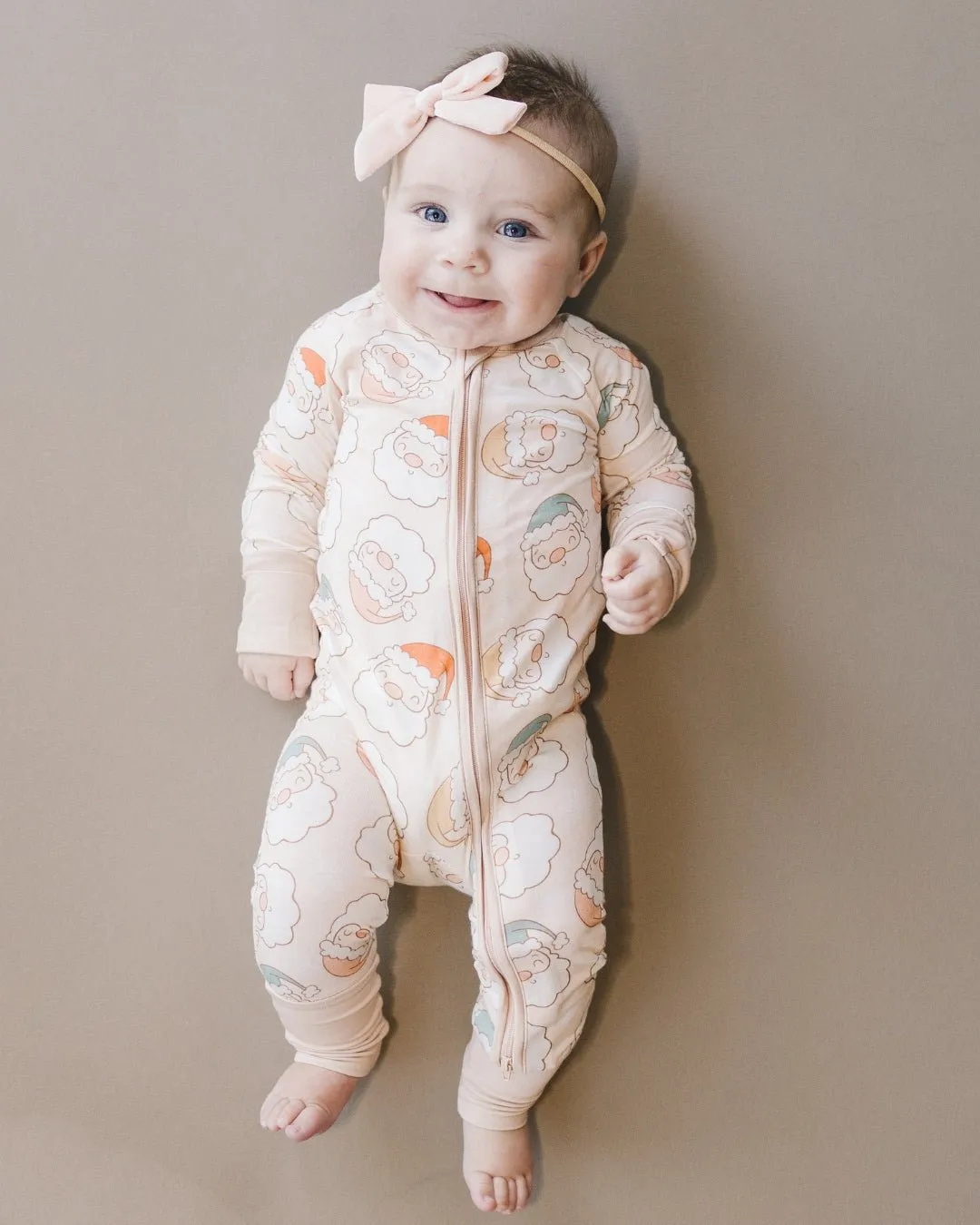 Bamboo Zip Romper | Cute Santa