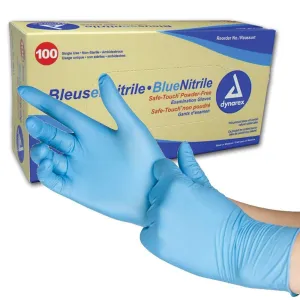 Blue Nitrile Powder Free Disposable Gloves - 50 Pairs per Box