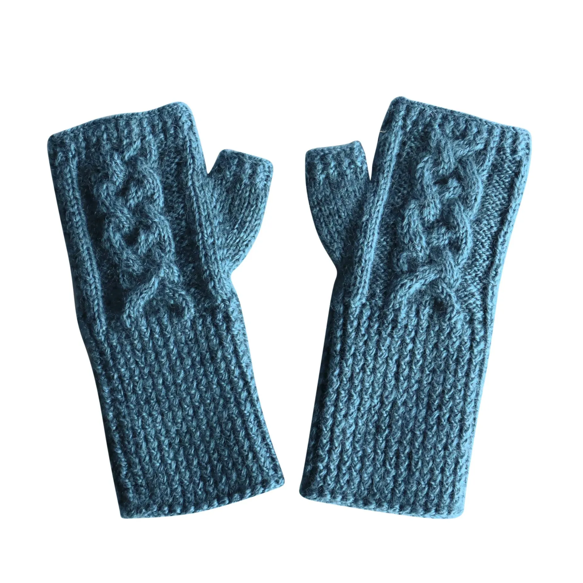 Cable Fingerless Mittens