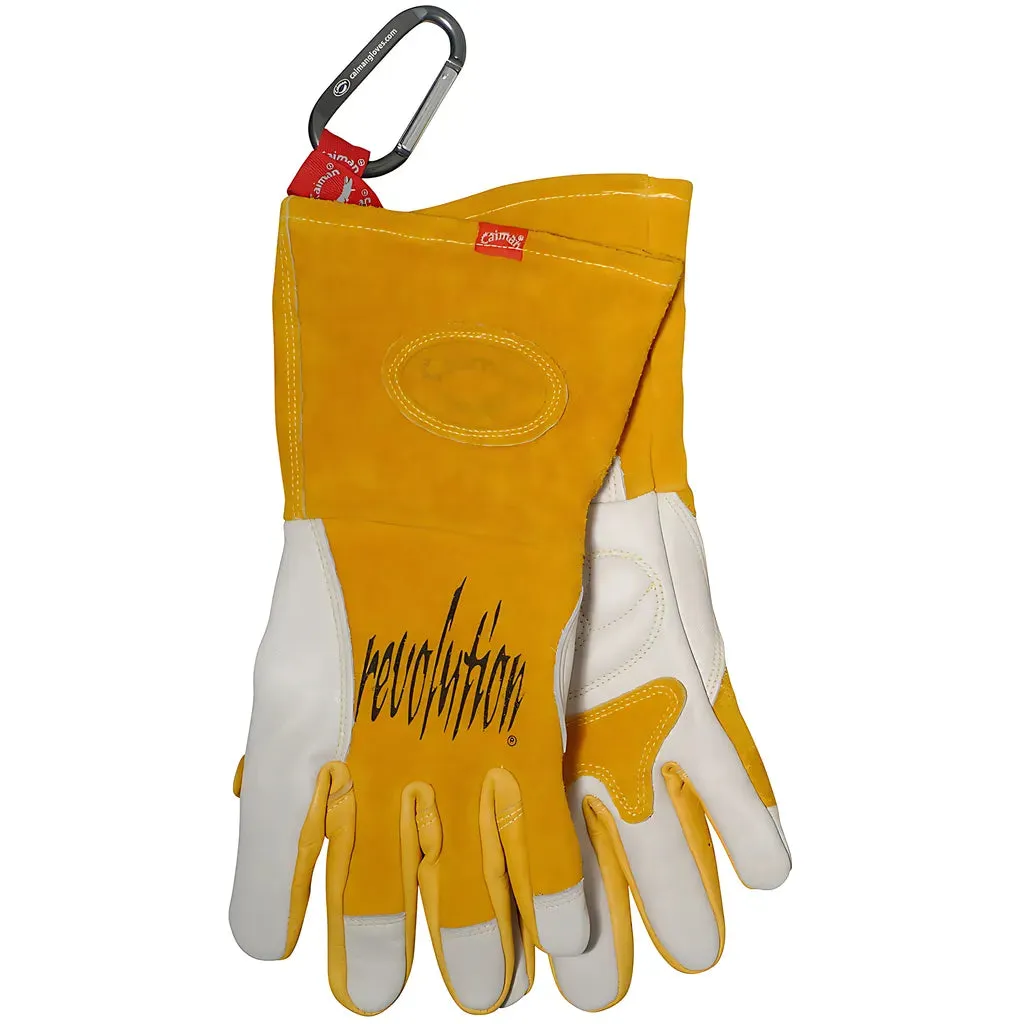 Caiman 1810-4 Premium Cow Grain MIG/Stick Welder's Glove with Two-Layer Insulated Back