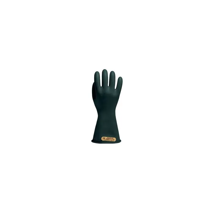 Chicago Protective Apparel LRIG-00-14-8-B Class 00 14" Insulated Rubber Gloves, Black, Size 8, 1 Pair