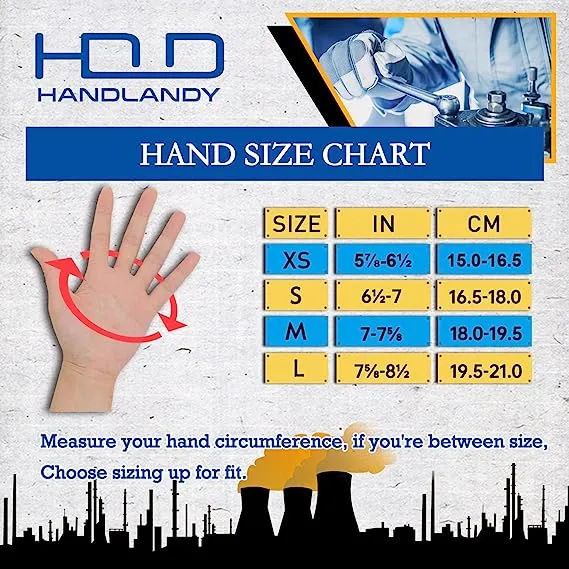 Handlandy Women Work Mechanic Gloves Flexible Breathable Yard 6035VIP