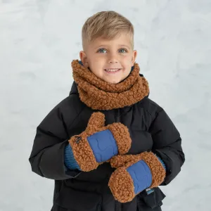 Little Boy's Camel Sherpa Mittens