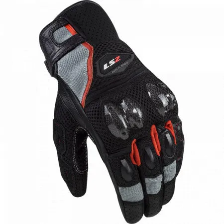 Ls2 Spark 2 Leather Man Gloves Black Red