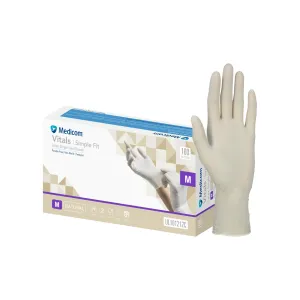 Medicom Vitals Easy Fit Latex Gloves - Powder Free - Medium