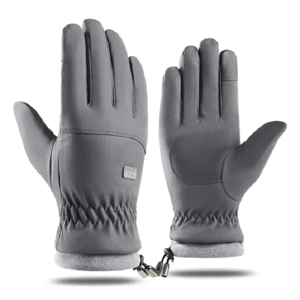 Men Waterproof Fleece Lined Touch Screen Warm Gloves