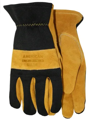 Midwest 176 Suede Leather Knuckle Strap Gloves (One Dozen)