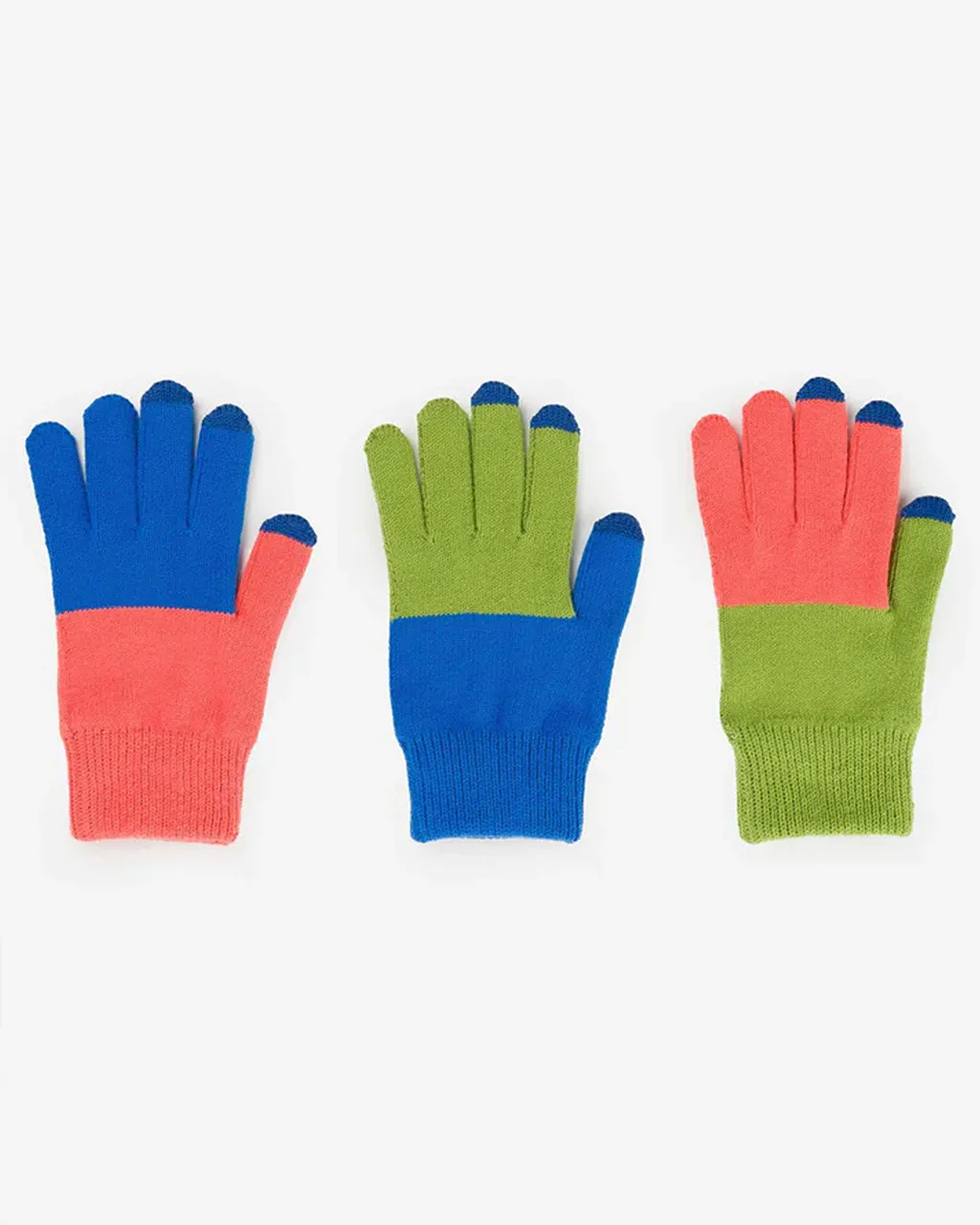 Pair And Spare Touchscreen Gloves - Pink   Cobalt