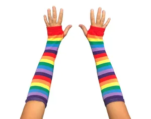 Rainbow Fingerless Gloves