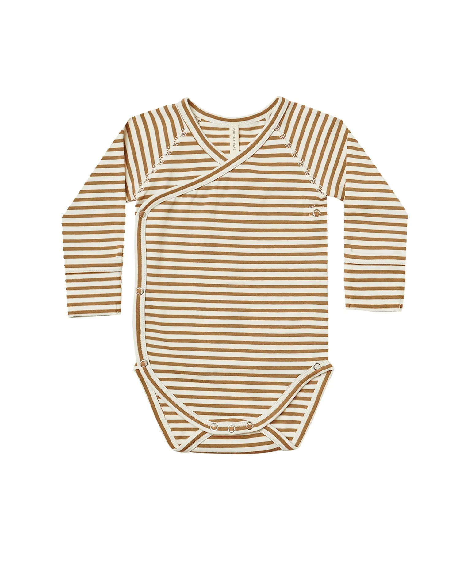 Side Snap Bodysuit –Walnut Stripe