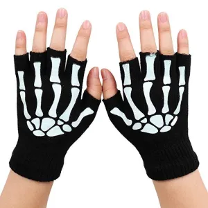 Simplicity Unisex Half Finger Skeleton Pattern