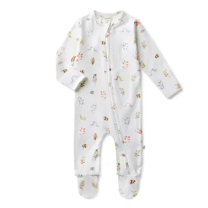 Snuggle Sleepsuit Zip Footie (Garden Friends)