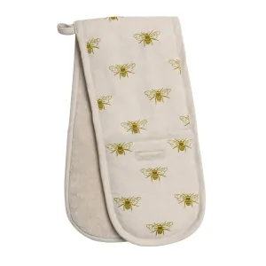 Sophie Allport 'Bees' Linen Double Oven Gloves