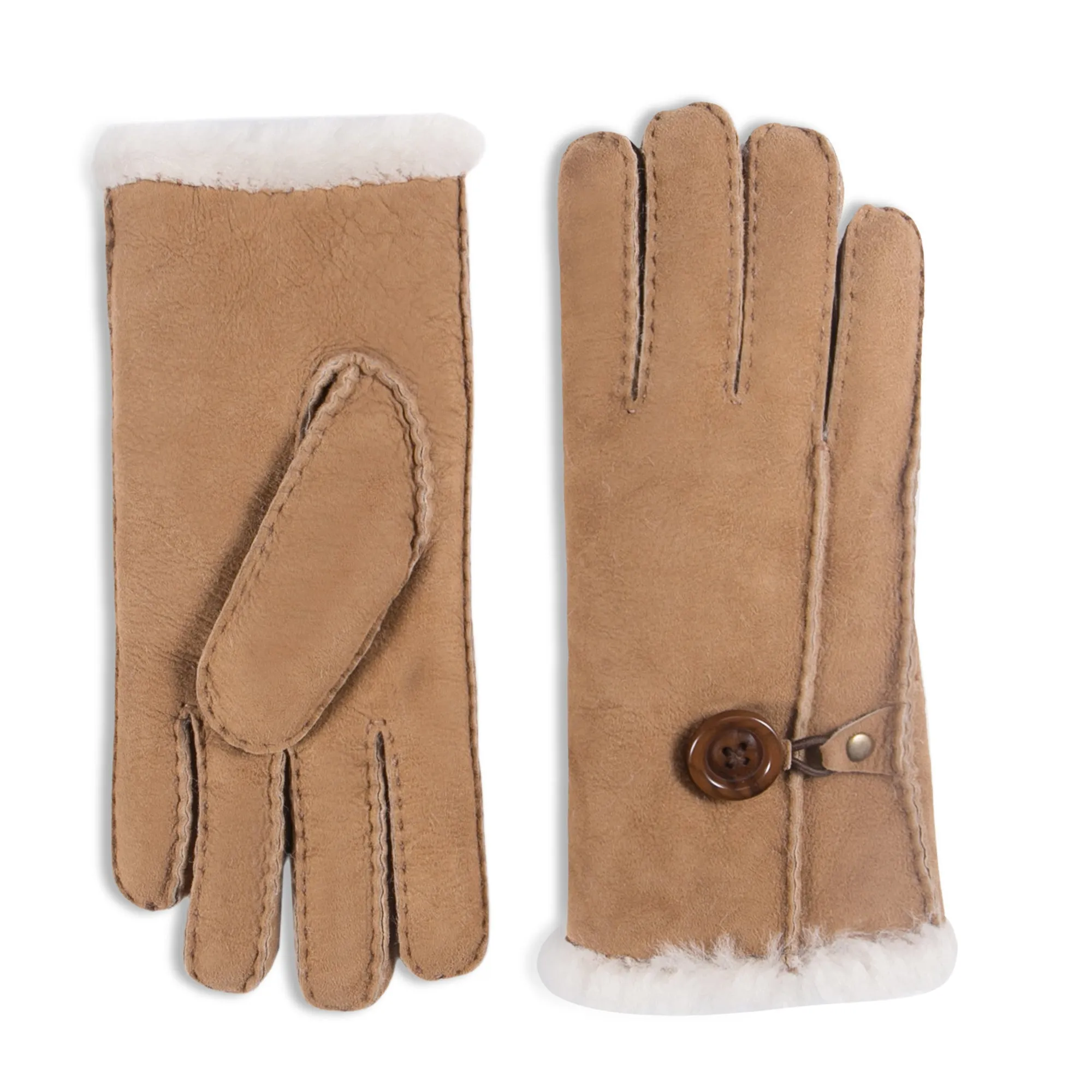 YISEVEN Women's Lambskin Shearling Leather Gloves